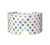 Orejeras para dormir con estampado de lunares azules, bloqueo de ruido y cobertura de luz, ayuda para dormir