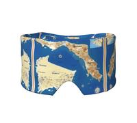 Orejeras para dormir con estampado de mapa de Grecia para hombres y mujeres, máscara para viajes, yoga, meditación y sueño nocturno