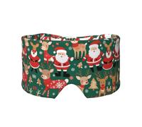 Orejeras para dormir con estampado de Papá Noel y ciervos navideños, bloquea la luz, ajustable, ideal para viajes, meditación y yoga