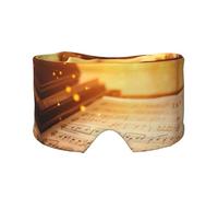 Orejeras para dormir con estampado de partituras, máscara de ojos para adultos, perfecta para viajes, camping, meditación