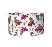 Orejeras para dormir con estampado de patines de ruedas, máscara de ojos para adultos, perfecta para viajes, camping, meditación