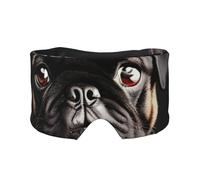 Orejeras para dormir con estampado de perro carlino negro, escala estándar 2_00x, para adultos, perfecto para viajes, camping, meditación
