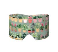 Orejeras para dormir con estampado de plantas bonsái, para meditación y viajes, transpirable, ajustable y cobertura completa