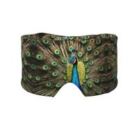 Orejeras para dormir con estampado de plumas de pavo real para hombres y mujeres, máscara para viajes, yoga, meditación y sueño nocturno