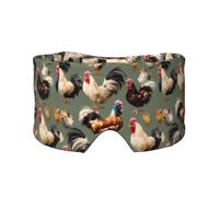 Orejeras para dormir con estampado de pollo y gallo para bloqueo de ojos y orejas para casa, oficina, camping, avión, viajes, siesta