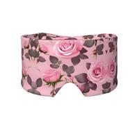 Orejeras para dormir con estampado de rosas rosadas, bloquea la luz, ajustable, ideal para viajes, meditación y yoga