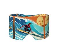 Orejeras para dormir con estampado de surfista hawaiano en ondulado, transpirable, ajustable, opacas, cómodas