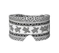 Orejeras para dormir con estampado de tortuga étnica a rayas, ultrafinas, transpirables, para dormir bien, ajustables