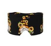 Orejeras para dormir con estampado floral amarillo de abeja gnomo, bloquea la luz, ajustable, ideal para viajes, meditación y yoga