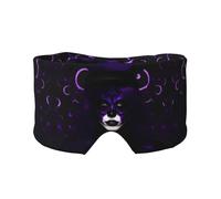 Orejeras para dormir con estampado gótico y espeluznante, color morado y negro, para adultos, perfecta para viajes, camping, meditación