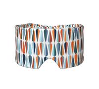 Orejeras para dormir transpirables y ajustables con estampado de formas de gota, estilo retro de mediados de siglo, para hombres y mujeres, para yoga, viajes