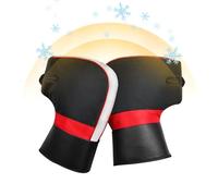 Orejeras para manillar de motocicleta, impermeables, resistentes al viento, con tira reflectante, tela Oxford, guantes térmicos de forro polar grueso para bicicleta eléctrica, ATV y scooter