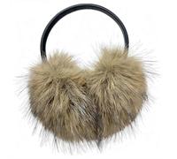 Orejeras para mujer, orejeras suaves, de piel sintética, cálidas, resistentes al viento, de felpa, para actividades al aire libre, accesorios para mujeres y niñas, marrón, talla única