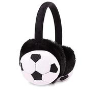 Orejeras peludas de invierno para niños, con patrón de fútbol, calentador de orejas para clima frío, actividades al aire libre, protector de orejas para niños, niñas, bebés, niños pequeños, Copa del