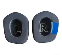 Orejeras suaves a cuadros para auriculares Logitech G733, G333, G335, almohadillas de repuesto de espuma de gel refrescante para un mejor flujo de aire (negro)