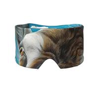 Orejeras transpirables y ajustables para dormir con estampado de cabra azul, para hombres y mujeres, para yoga, viajes