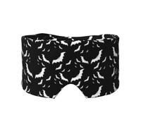 Orejeras transpirables y ajustables para dormir con estampado de murciélagos voladores de Halloween, para hombres y mujeres, para yoga, viajes