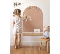 Orelle MagicWall - Arco magnético para pared, pizarra magnética para despegar y pegar, calcomanías de pared para niños, artículos esenciales para sala de juegos, incluye tiza y soporte, midi, 20 x 26