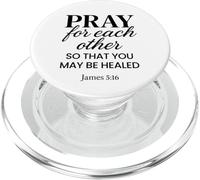Oren por los demás Santiago 5:16 Versículo de la Biblia Escritura Cristo PopSockets PopGrip para MagSafe