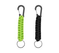 Orenge 2 Pcs Llavero con Mosquetón, Paracord Llaveros con Mosquetón Anillo de Cordón Trenzado para Llaves Clip de Gancho de Anillo de Cordón Trenzado para Llaves Al Aire Libre Camping Senderismo