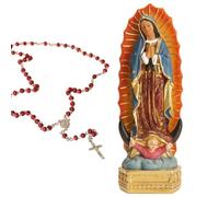 orenm Figura de estatua de Nuestra Señora de Guadalupe, regalo religioso, decoración de mesa para el hogar y la oficina (01 multicolor)