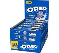 Oreo Original Galletas de Cacao Rellenas de Crema Sabor Vainilla - Caja de 20 paquetes x 66g