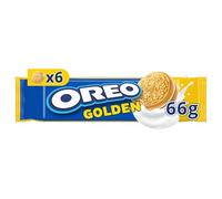 Oreo Golden, Galletas Rellenas de Crema de Vainilla, las Galletas Oreo Golden son estupendas para Disfrutar de una Merienda Rápida y Fácil, Paquete de 66 g