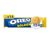 Oreo Golden, Galletas Rellenas de Crema de Vainilla, las Galletas Oreo Golden son Perfectas para Disfrutar de una Merienda Rápida y Fácil, Paquete de 154 g