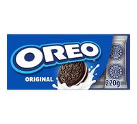 Oreo Original Galletas de Chocolate Rellenas de Crema Sabor Vainilla, Paquete de 220 g