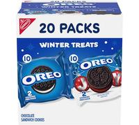 OREO Paquete variado de galletas navideñas, 20 paquetes de aperitivos