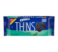OREO Thins - Galletas sándwich de chocolate con crema de menta, tamaño familiar, 11.5 onzas