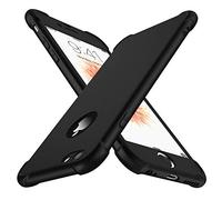 ORETECH Funda Compatible con iPhone 6 6s, con 2 x Protector de Pantalla de Vidrio Templado Carcasa para iPhone 6 6s Funda Silicona Ligera Delgado PC TPU Bumper Rubber Caso para iPhone 6 6s Negro 4.7