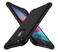 ORETECH Funda Compatible con iPhone 8 et iPhone 7, con 2 x Protector de Pantalla de Vidrio Templado Carcasa para iPhone 7 Silicona Ligera Delgado PC TPU Bumper Rubber Caso para iPhone 8 4.7" Negro