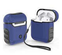 ORETECH Funda para Airpods, Carcasa para Airpods 2 y Airpods 1 Silicona Hard PC Protectora Carcasa para Airpods Protective Case Accesorios Funda para Apple Airpods 1 y Airpods 2 Caso Azul y Negro