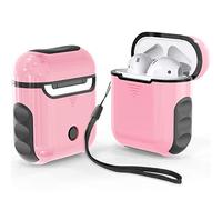 ORETECH Funda para Airpods, Carcasa para Airpods 2 y Airpods 1 Silicona Hard PC Protectora Carcasa para Airpods Protective Case Accesorios Funda para Apple Airpods 1 y Airpods 2 Caso Rosa y Negro