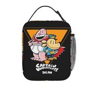 OREURUIK Bolsa de Almuerzo aislada Captain Underpants and Dog Man para Hombres y Mujeres, contenedor de Comida de Dibujos Animados Divertidos, Nevera térmica portátil