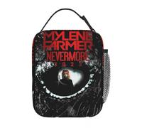 OREURUIK Bolsas de Almuerzo aisladas Mylene Farmer 2023 Nevermore para Hombres y Mujeres Bolsa de Comida para Cantantes Famosos Nevera portátil Cajas térmicas para Almuerzo