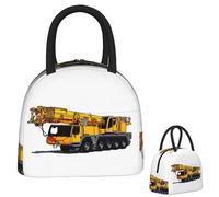 OREURUIK Bolsas de Almuerzo Liebherr Heavy Crane Caja Bento aislada Bolsa de Picnic Impermeable para Almuerzo Bolsa térmica para Mujer y niña Escuela