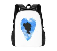 OREURUIK La Dama Y Sus Sueños Mochila Mochila Bolso De Moda Corazón Señora Sra. Silueta Mujer Cielo Azul Hermoso