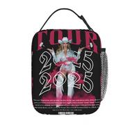 OREURUIK Loncheras Aisladas Beyoncé Cowboy Carter Tour 2025 Accesorios Caja de Alimentos Multifunción Nevera Térmica Bento Box para la Escuela