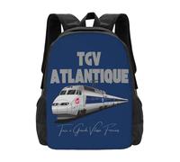 OREURUIK Tgv Antlantique Mochila Escolar de Tren de Alta Velocidad Mochila Bolsas de Moda Ferrocarril Ferrocarril Ferrocarril Tgv Francia Alta Velocidad