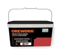 Orework Pintura monocapa para interior - 4 l - Rojo ladrillo