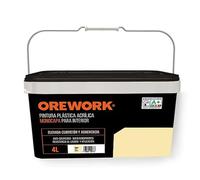 Orework Pintura monocapa para interior - 4 l - Vainilla