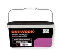 Orework Pintura monocapa para interior - 4 l - Violeta intenso