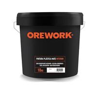 Orework Pintura plástica blanco mate para interior - 10 kg