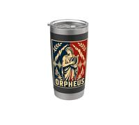 Orfeo Antigua Mitología Griega Lira Música Vaso térmico de acero inoxidable de doble pared