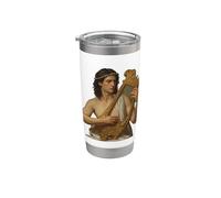 Orfeo Vintage Mitología Griega Músico Profeta Poeta Vaso térmico de acero inoxidable de doble pared
