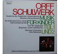 ORFF SCHULWERK / MUSIK FÜR KINDER / TEIL 1 und 2 / Leitung Gunild Keetmann und Carl Orff / Klapp-Bildhülle mit 2seitiger Textbeilage / Dacapo # 1 C 147-01 386/87 / 14701386 / 14701387 / Deutsche Pressung / 12" Vinyl Doppel-Langspiel Schallplatte / Kinderchor des Trapp´schen Konservatoriums München ( Richard Boeck ) / Ein Kindersprechchor und ein Instrumentalensemble / Chor der Augsburger Singschule ( Josef Lautenbacher ) / Münchner Chorbuben ( Fritz Rothschuh ) /