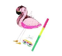 ORFOFE 1 Juego De Piñata Para Fiesta, Palo De Piñata Pequeño Y Venda Para Los Ojos, Juego De Fiesta Con Temática De Animales Para Baby Shower, Cumpleaños Y Decoración, Color Rosa