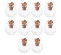 ORFOFE 10 Juegos Botellas Decorativas de Vidrio con Tapón de Corcho para DIY y Decoración Artística, Frascos de Deseos Resistentes y No Fáciles de Romper